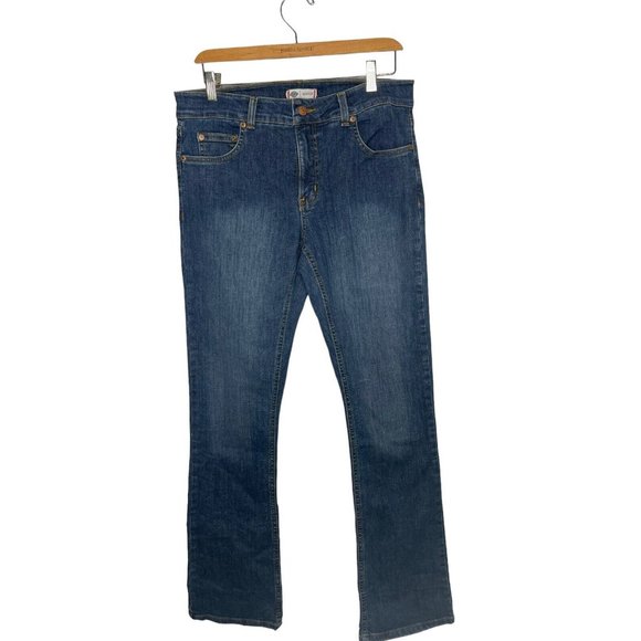 Dickies Denim - Dickies Womens Regular Fit Bootcut Stretch Denim Blue Jeans Size 8 Reg